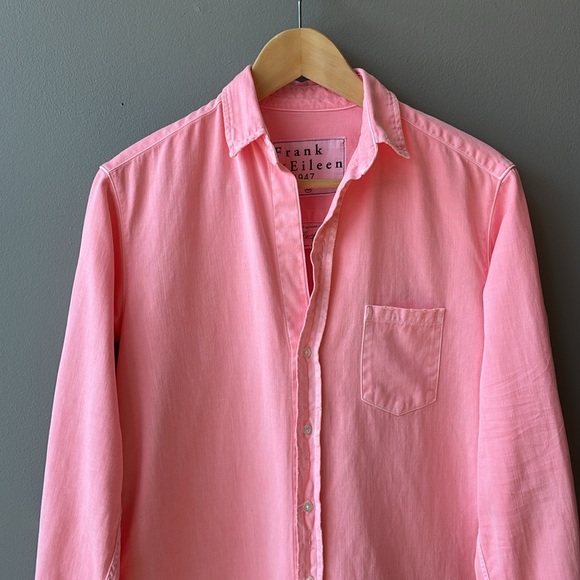 Frank & Eileen Mary Vibrant Pink Watermelon Casual Shirt Dress , XS - Picture 2 of 9